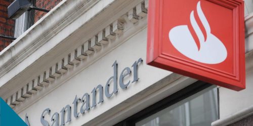 portada con logo de Santander